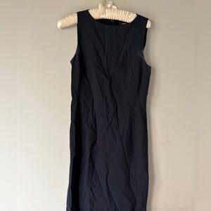 Theory Classic Navy Sleeveless Sheath Dress